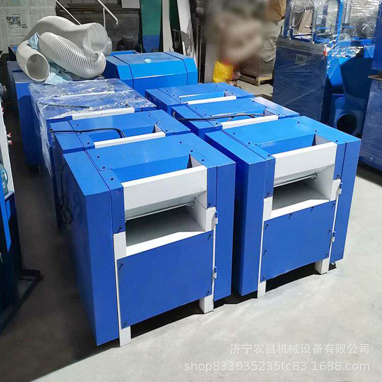 PP棉中空棉开松机双工位玩具充棉机棉服充绒机纤维棉制作珍珠棉机