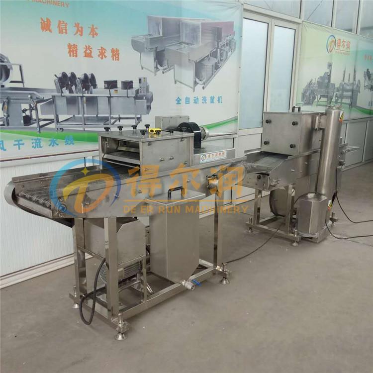 【大型工厂】鸡米花裹糠机 (鸡柳条)肉条上面包糠机器 自动回粉