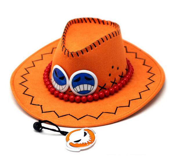 原价28 03券后价28 03 One Piece Portgas D Ace Hat 海贼王艾斯帽子橙色艾斯牛仔帽 八折特卖网