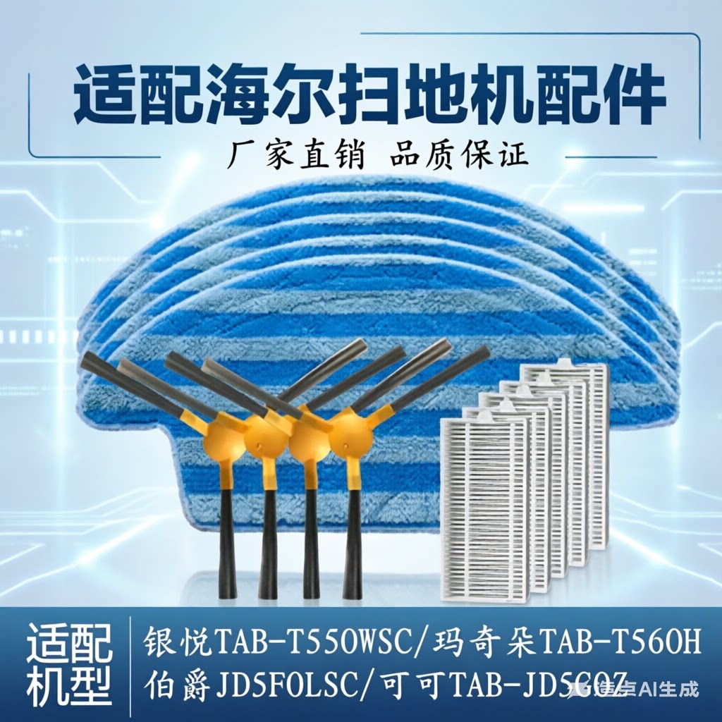 海尔扫地机器人配件玛奇朵TAB-T560H银悦TAB-T550WSC边刷抹布海帕