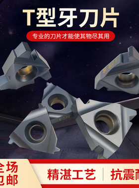 数控T型牙车刀片外螺纹T形外牙刀粒16ER-2.0TR内螺纹内牙30度矩形