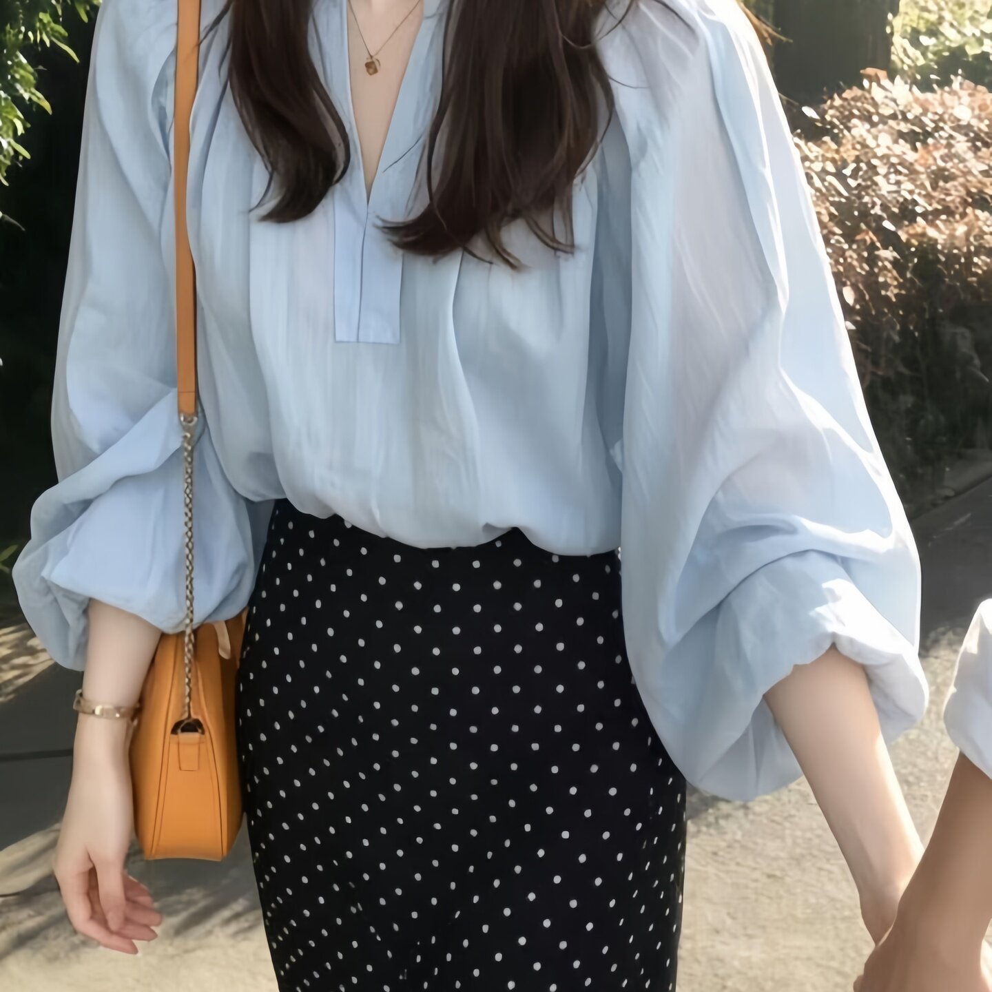 浅蓝色防晒独特超好看灯笼袖短袖衬衣衬衫女2026夏季海边度假上衣