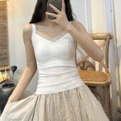 轻薄透气带胸垫聚拢无痕美背内衣 裸感吊带背心女夏季 2024夏季 新款