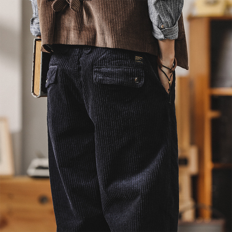 宽松灯芯绒裤子男士秋冬