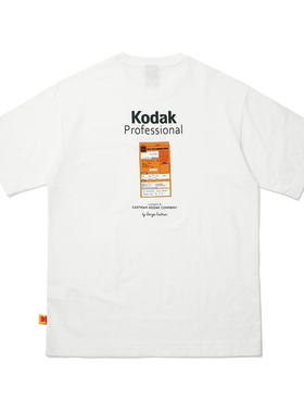 Kodak柯达25新款男女百搭上衣纯棉圆领短袖T恤