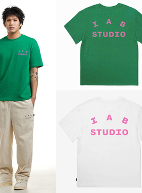 IAB STUDIO潮牌NEW新款夏季男女同款圆领纯棉短袖T恤情侣上衣