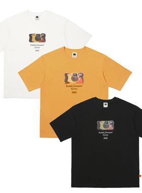 Kodak柯达夏季新款服装高品质100%纯棉圆领短袖T恤男女同款