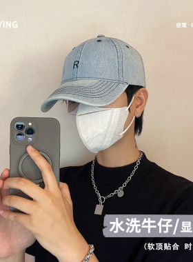 韩版牛仔棒球帽四季百搭显脸小