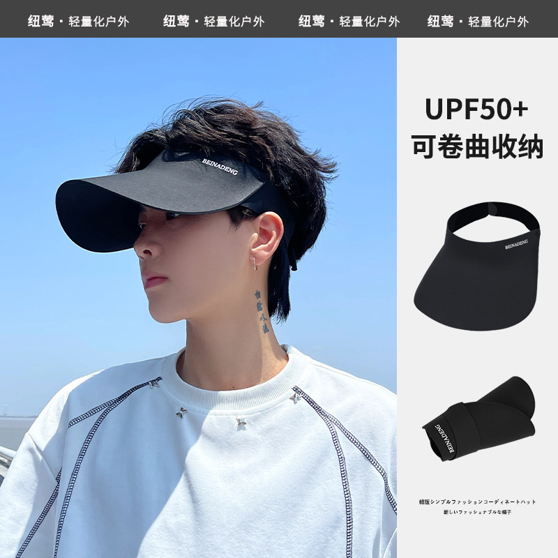 户外防晒可折叠无痕一体空顶帽子图片