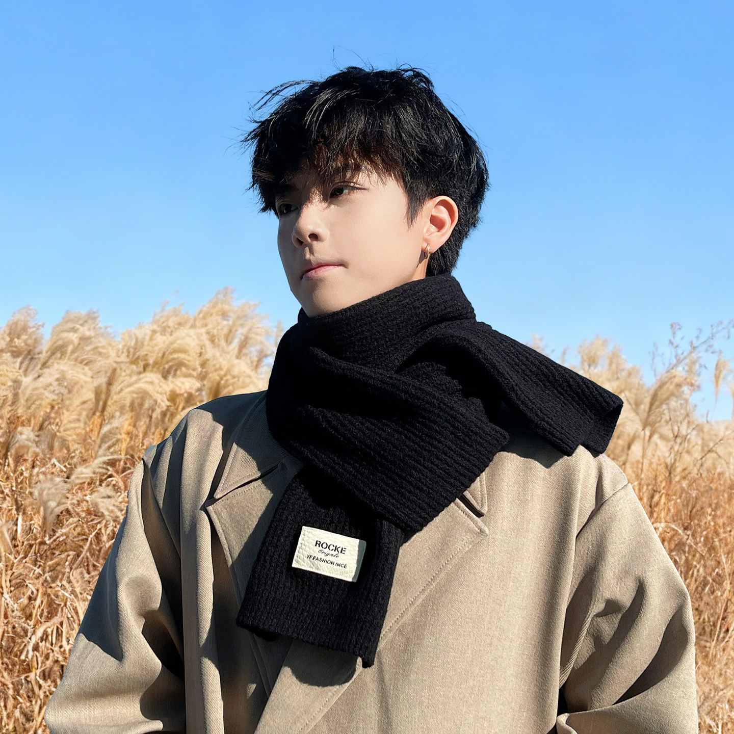 围巾男士秋冬季保暖针织毛线围脖男生潮新款简约百搭送男朋友礼物