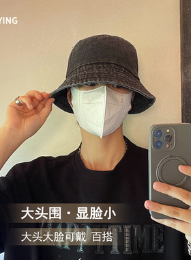 大头围牛仔渔夫帽春夏遮阳显脸小