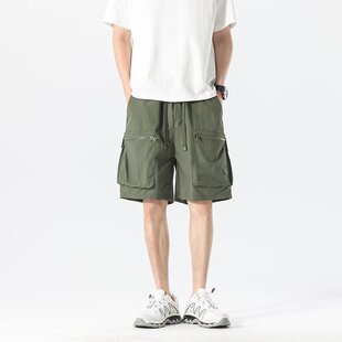 短裤 工装 宽松大口袋薄款 直筒速干五分裤 1Cool夏季 多沙滩裤 新款