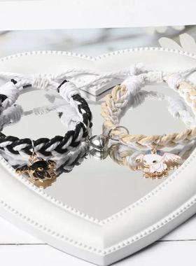 闺蜜友谊手链二人可爱卡通磁吸儿童手环学生党高颜值女生礼物手饰