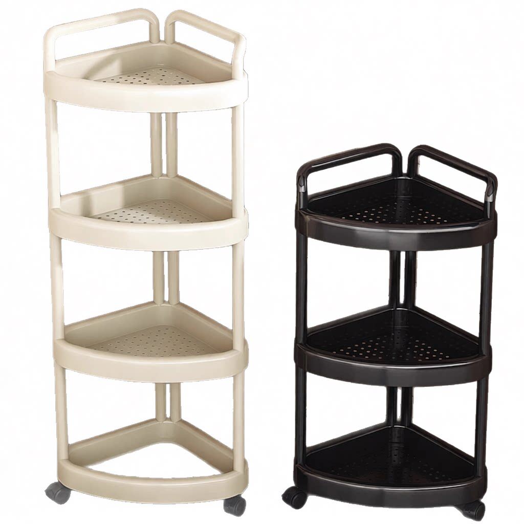 小推车收纳架家用浴室卫生间置物架转角可移动多功能储物架子塑料