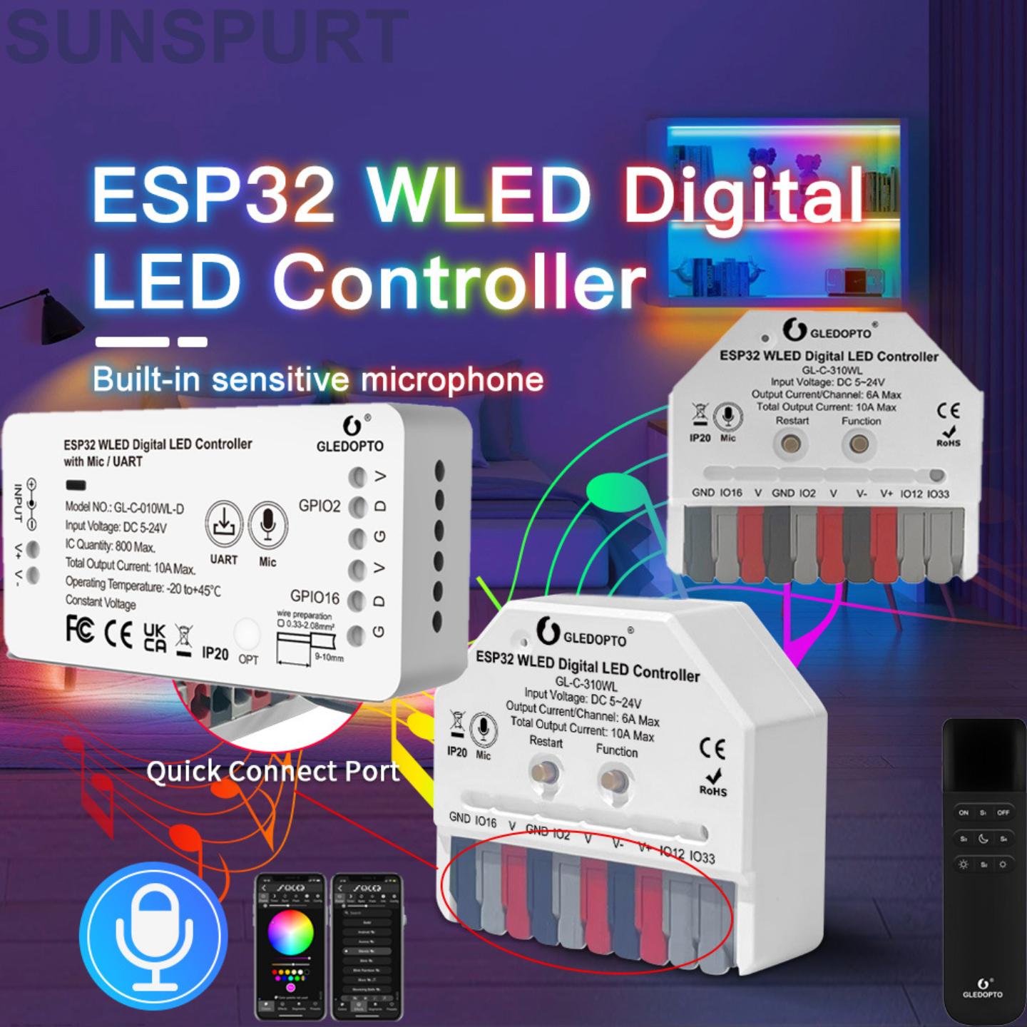 ESP32WLED数字幻彩灯带控制器
