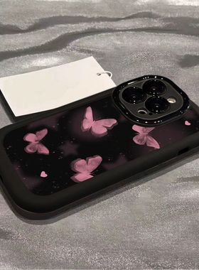 晕染蝴蝶适用OPPOreno11手机壳k9新款a97泡芙a58小众a93卡通reno10情侣A52全包a2m硅胶a1活力版findx6pro防摔