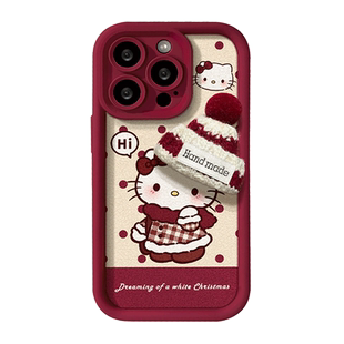 新年凯蒂猫立体帽子适用荣耀90GT手机壳荣耀80/70/60新款x50i+/x40/x30可爱magic5女x20se畅玩50plus软v30pro