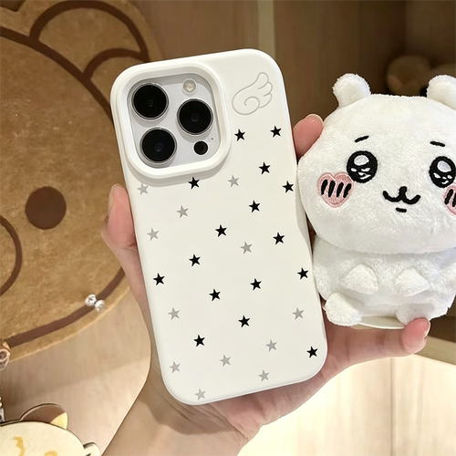黑灰星星翅膀适用苹果17手机壳