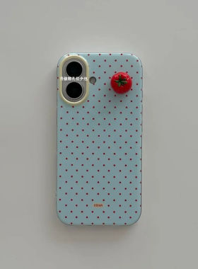 ins风波点立体番茄适用苹果17手机壳iPhone16/15新款华为nova14荣耀x70i透明vivos30防摔OPPOreno13小米15pro