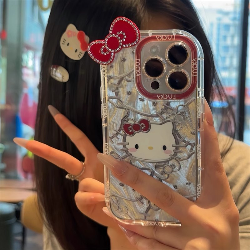 蝴蝶结kitty适用苹果16手机壳
