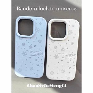 冬日音符雪花适用苹果17手机壳iPhone16/15Plus新款vivox300华为nova14液态OPPOfindx9女荣耀400小米17promax