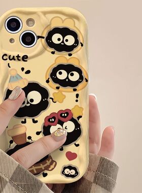可爱煤球适用华为p70手机壳nova12活力版nova11ultra新款mate60/50/40卡通nova10/9/8/7se全包p30畅享60pro女