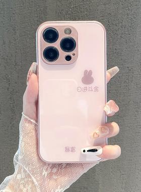 日进斗金兔适用OPPOreno10手机壳k10玻璃a97新款findx6/x5/x3网红a58卡通reno9/7/6/5情侣a1pro全包gt大师版