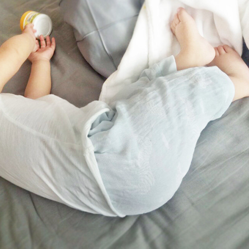 婴儿裤子短裤夏天小薄款男纯棉女夏季夏七分裤女宝宝纱布睡裤宽松