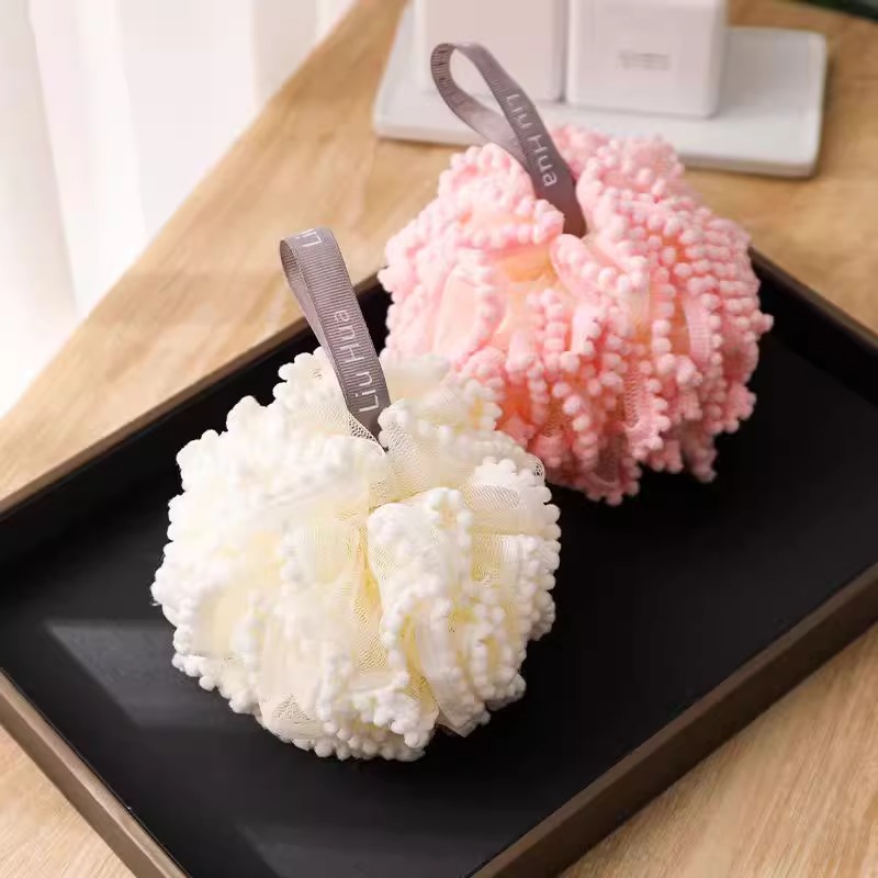 大号蕾丝花边沐浴球加厚款
