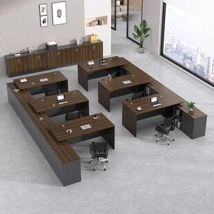 办公桌员工位职员桌椅组合闲鱼二手家具旧货市场入口财务桌带侧柜