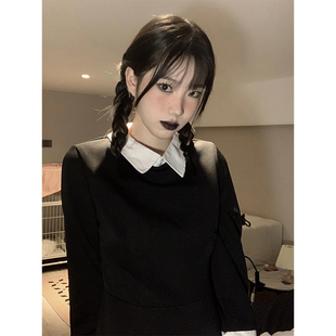 星期三cos服wednesday衣服亚当斯一家成人儿童裙子万圣节服饰套装