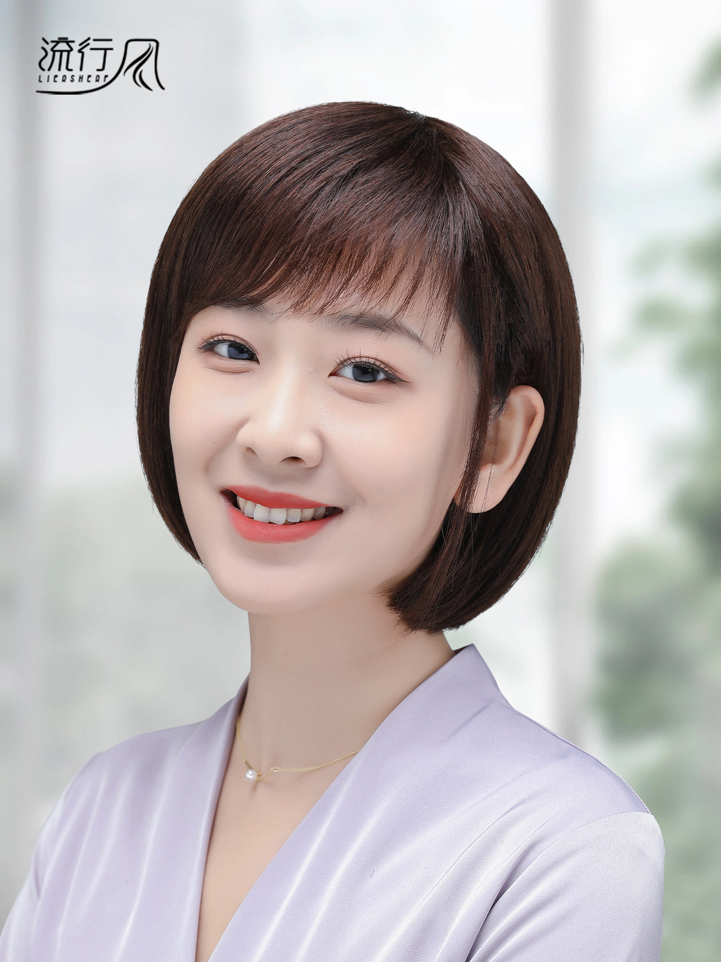 假发女全头套真发全真人发短发中老年女士妈妈款波波头真发假发套