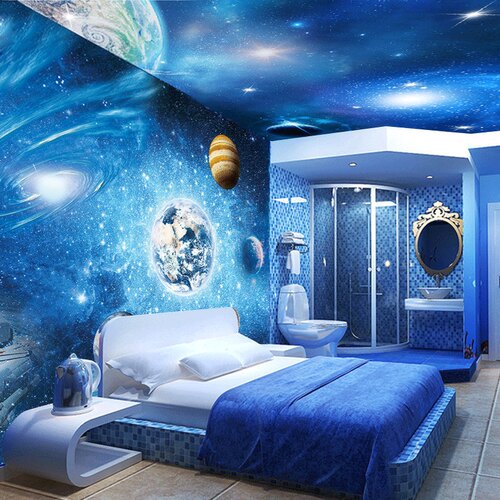 宇宙星空科技馆背景墙定制