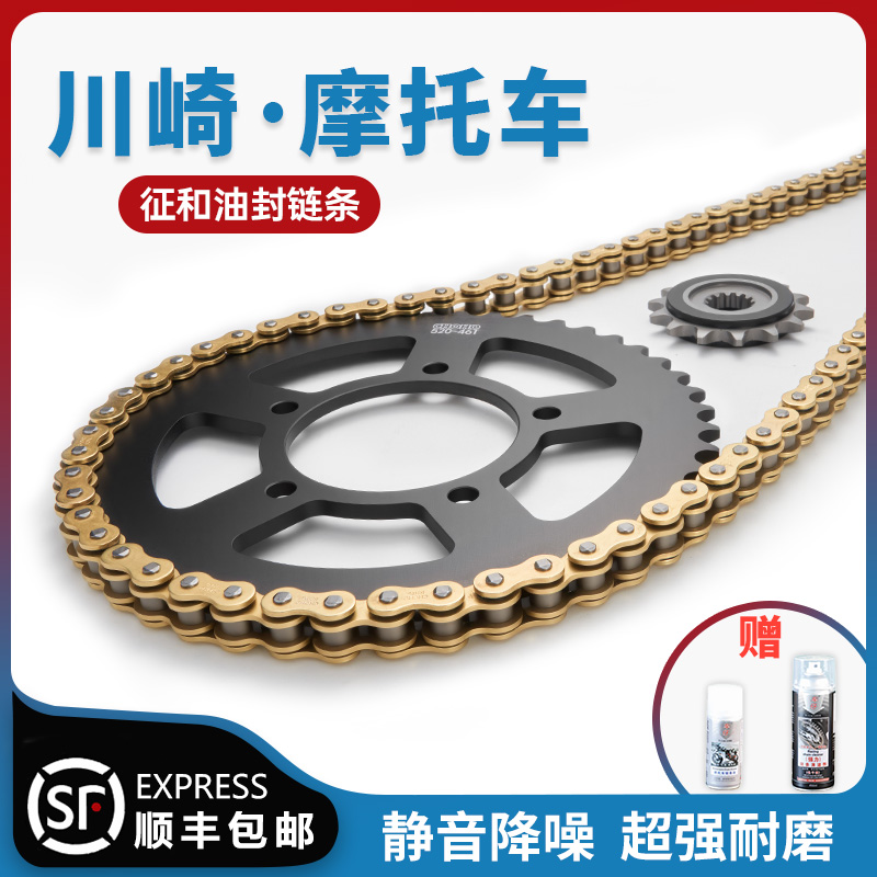 适用川崎Ninja 1000SX摩托车原厂静音降噪牙盘三件套征和油封链条