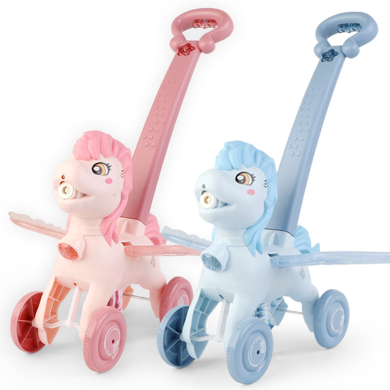 CHILDRENS OUTDOOR BUBBLE CAR 2-4 AND A HALF YEARS OLD 3 BOYS AND GIRLS ELECTRIC FULLY AUTOMATIC BABY HAND PUSH BLOWING BUBBLE TOY CAR