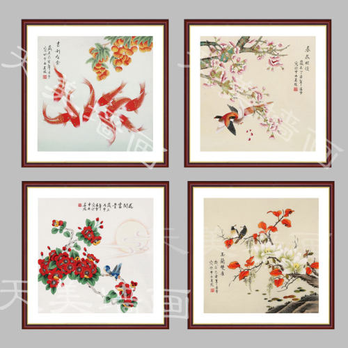 花鸟客厅中式可定制装饰画芯