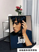 周杰伦挂画JAY专辑明星宿舍音乐卧室床头装 饰画艺术海报自粘贴画