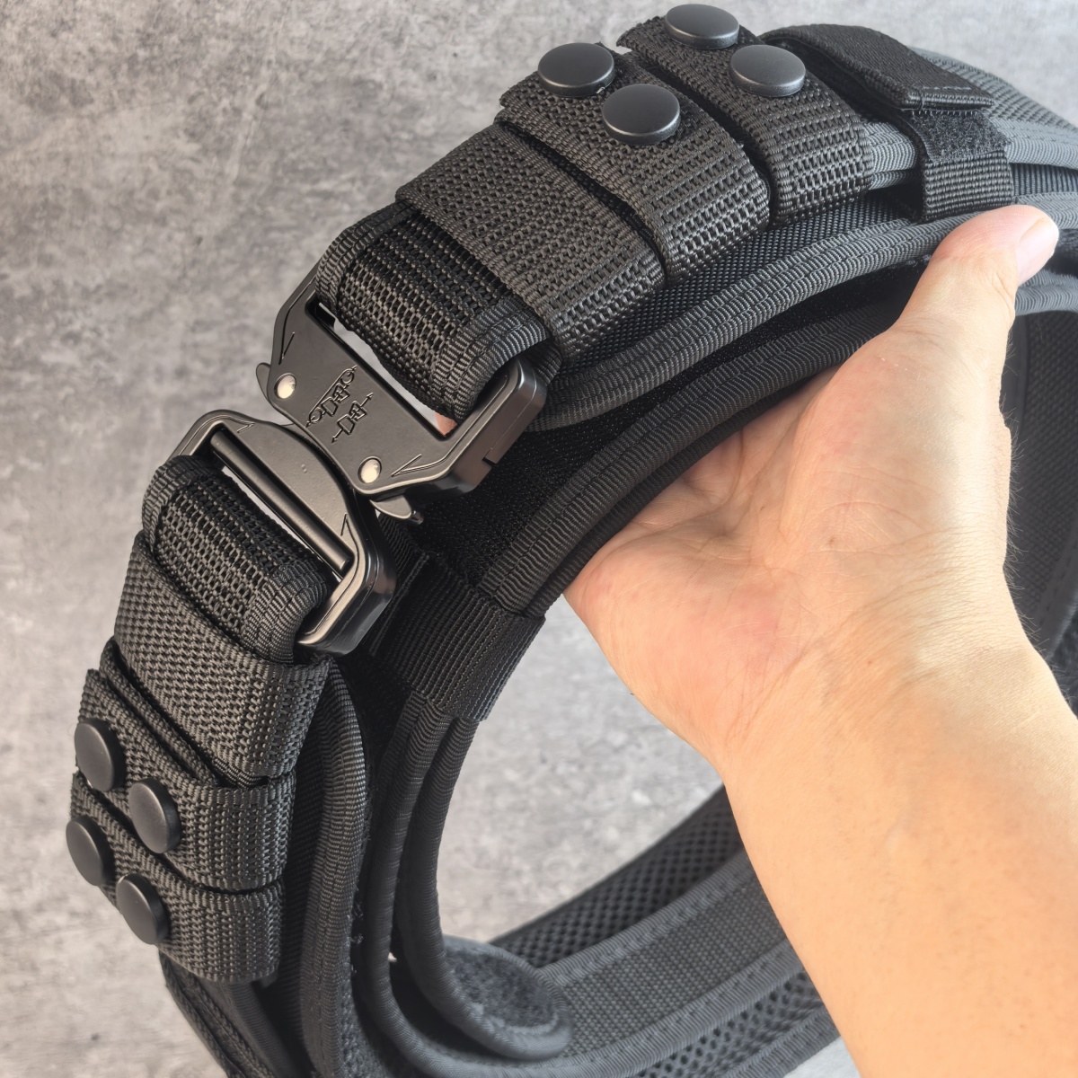 合金扣战术硬腰带保安工作服腰带男外腰带黑多功能作训加长武装带