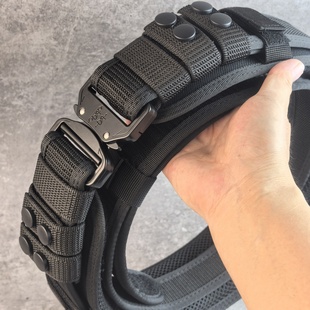 合金扣战术硬腰带保安工作服腰带男外腰带黑多功能作训加长武装带