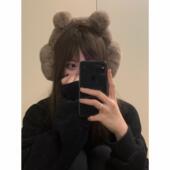 可爱小熊毛绒耳罩冬女保暖防寒防冻耳暖可折叠骑行耳套耳包耳捂子