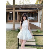 蓬蓬裙 立体花朵气质千金风连衣裙法式 越韩小鱼Musefish 浮雕花仙