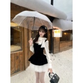 千金礼裙重工水钻绒连衣裙 假两件法式 越韩小鱼Musefish 星夜芭蕾