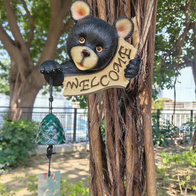 可爱小熊风铃户外庭院门挂