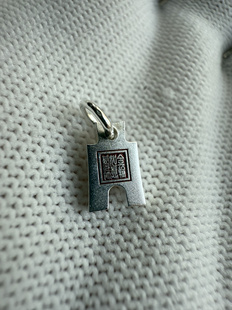 戴礼记999足银朱砂公明系列布币吊坠一面不同公明讳一面公明印