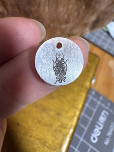 999足银迷你吊坠串珠小卡子五路财神伏魔吊坠可定制