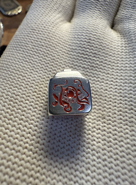 戴礼记999足银实心道经师宝印章吊坠青龙白虎朱雀玄武填制朱砂