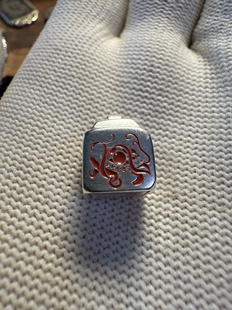 戴礼记999足银实心道经师宝印章吊坠青龙白虎朱雀玄武填制朱砂