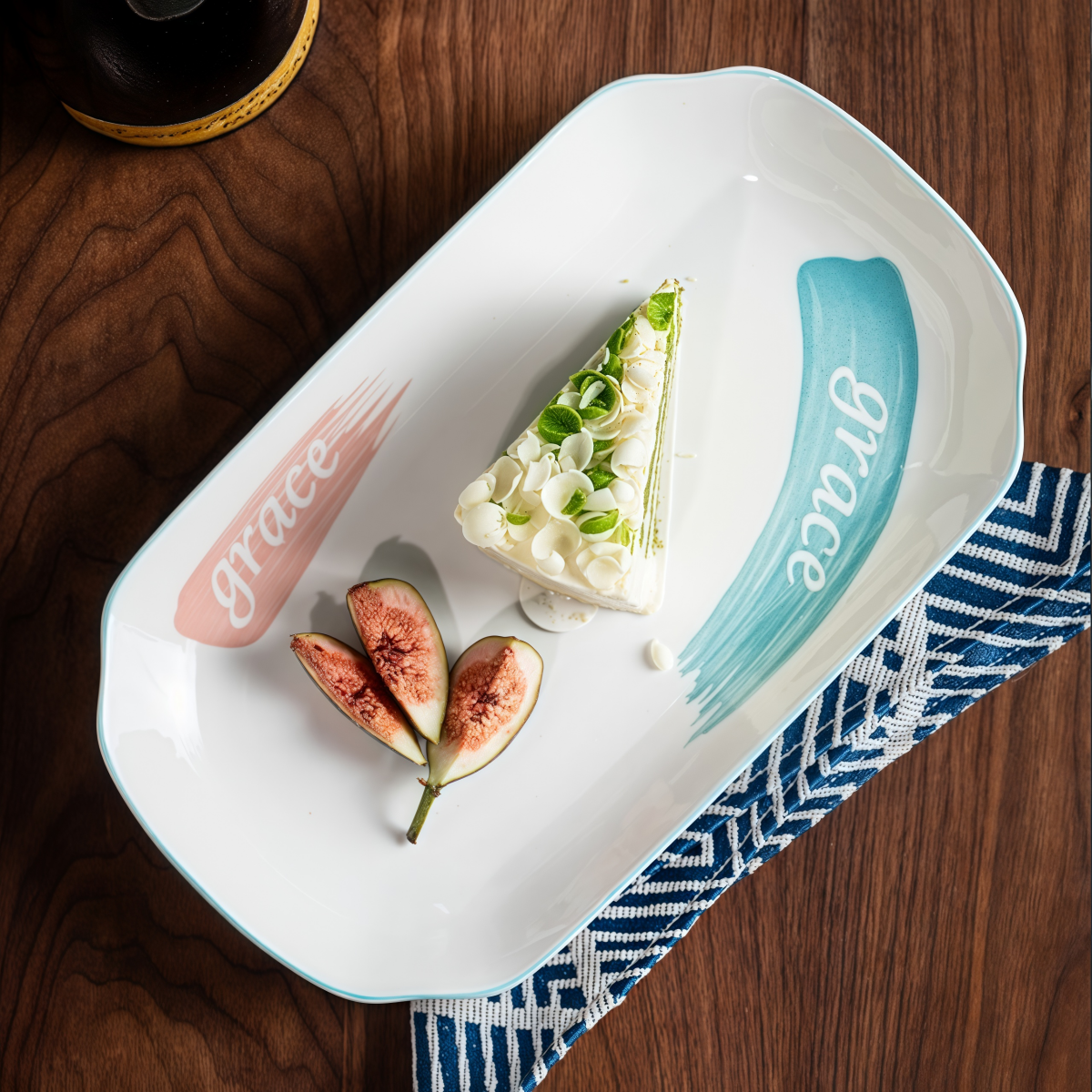 特别好看餐具长方形鱼盘碗盘套装家用2人情侣减肥餐盘蒸鱼盘子