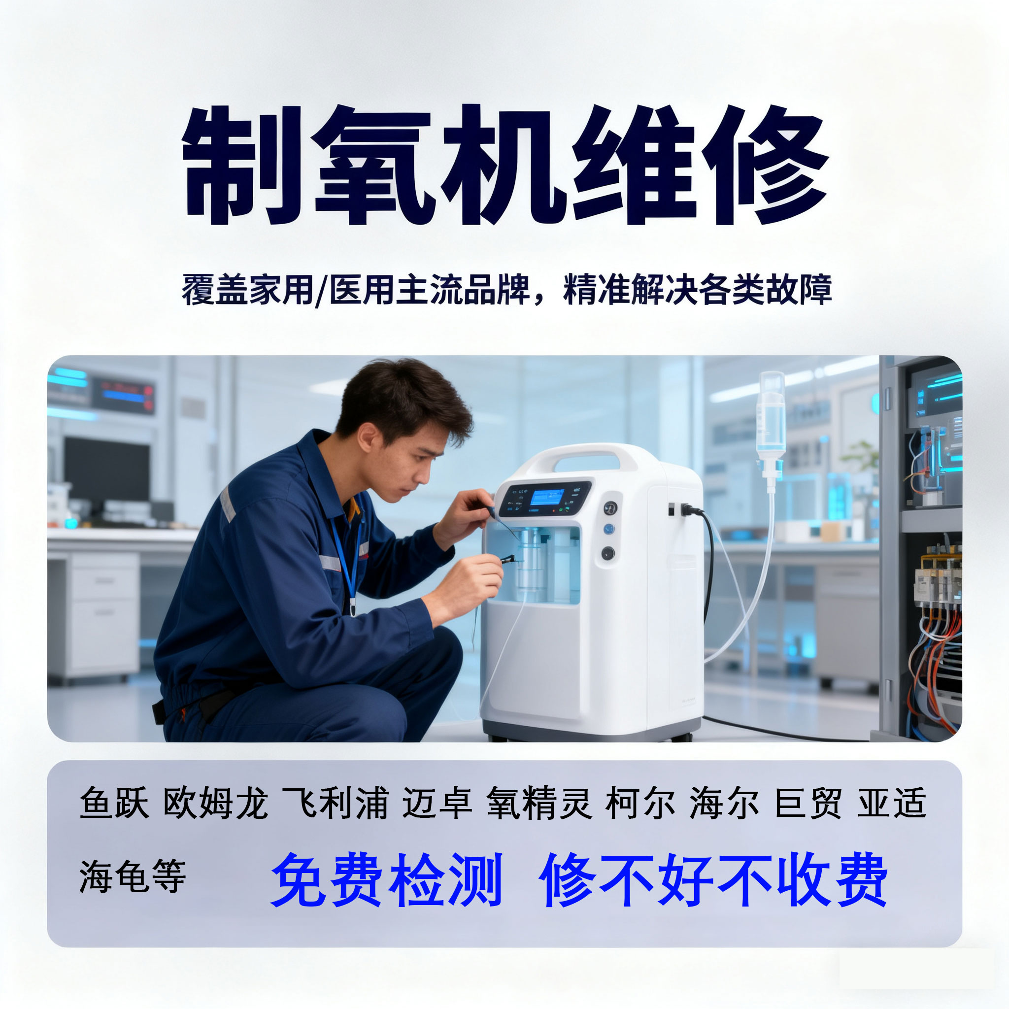 家用制氧机维修迈卓鱼跃飞利浦欧姆龙分子筛更换压缩机保定