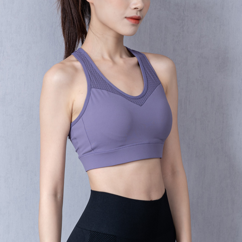 高强度防震运动内衣女跑步防震bra搭扣健身文胸聚拢定型大码瑜伽